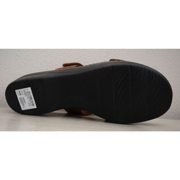 Clarks Collection Women's Sz 12M Tan/Brown Leather Merliah Raelyn Wedge Sandals - Picture 11 of 14